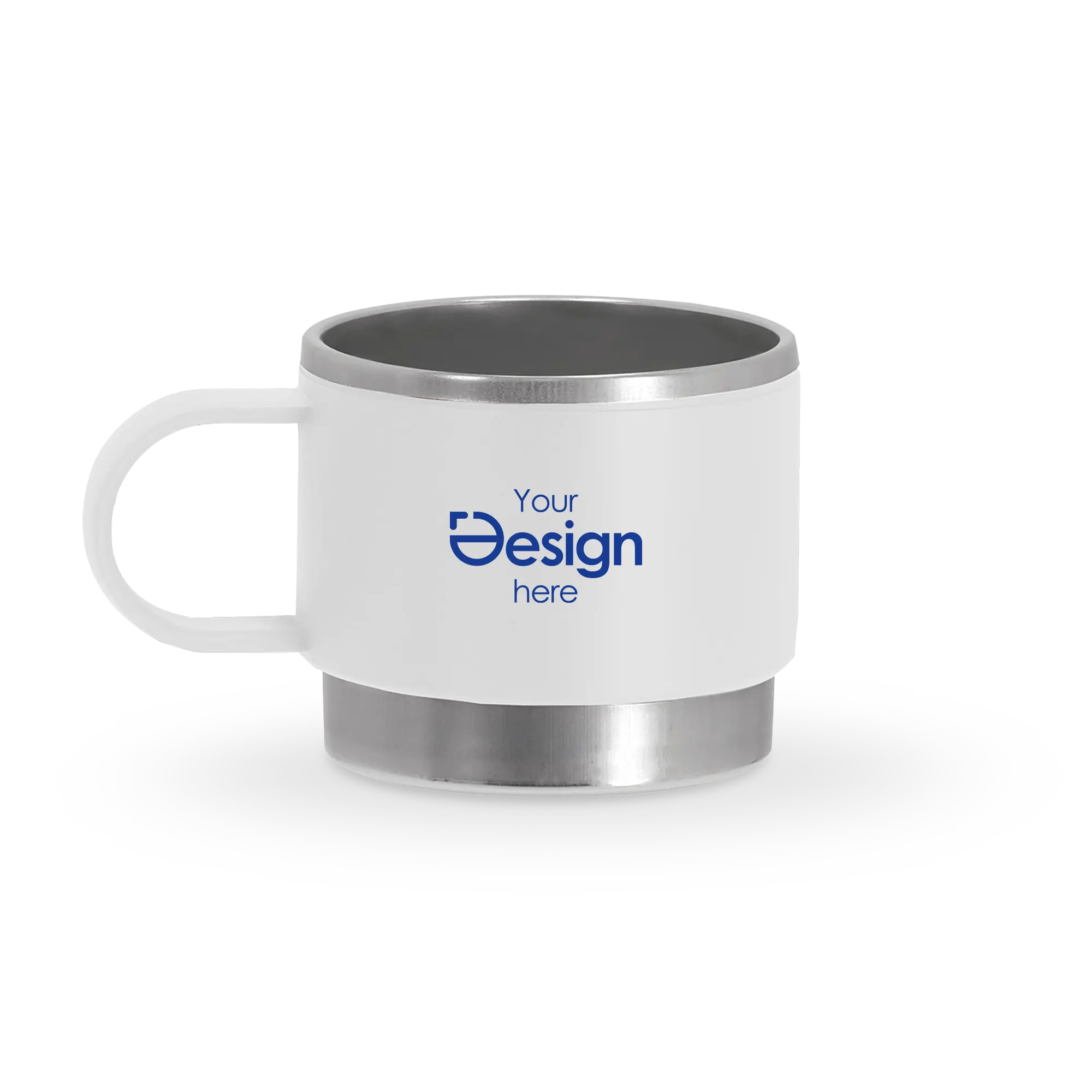 Kleine Tasse aus recyceltem Material – 140 ml | Edelstahlboden | Recyceltes PP | Kompakt