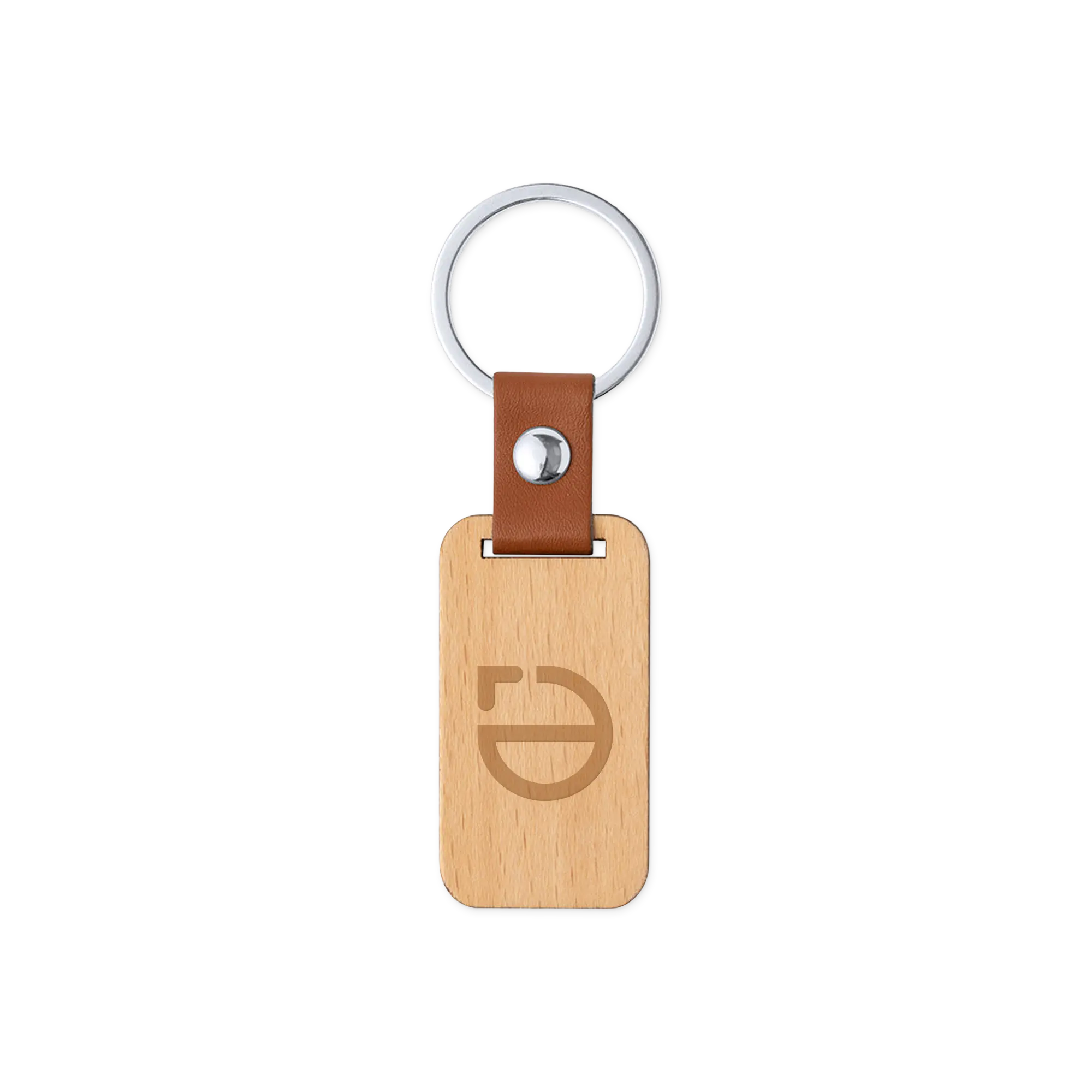 Schlüsselanhänger aus Holz mit PU-Schlaufe – Natürlich | Kompakt | Zeitlos