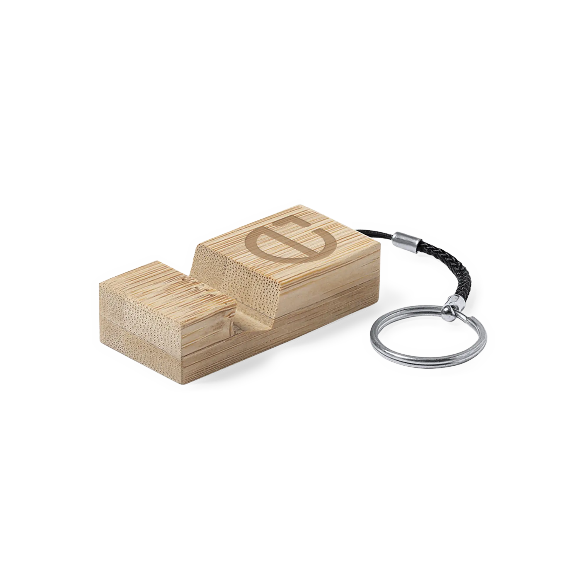 Schlüsselanhänger aus Bambus mit Handyhalter – Leicht | Natürlich | Kompakt | Praktisch