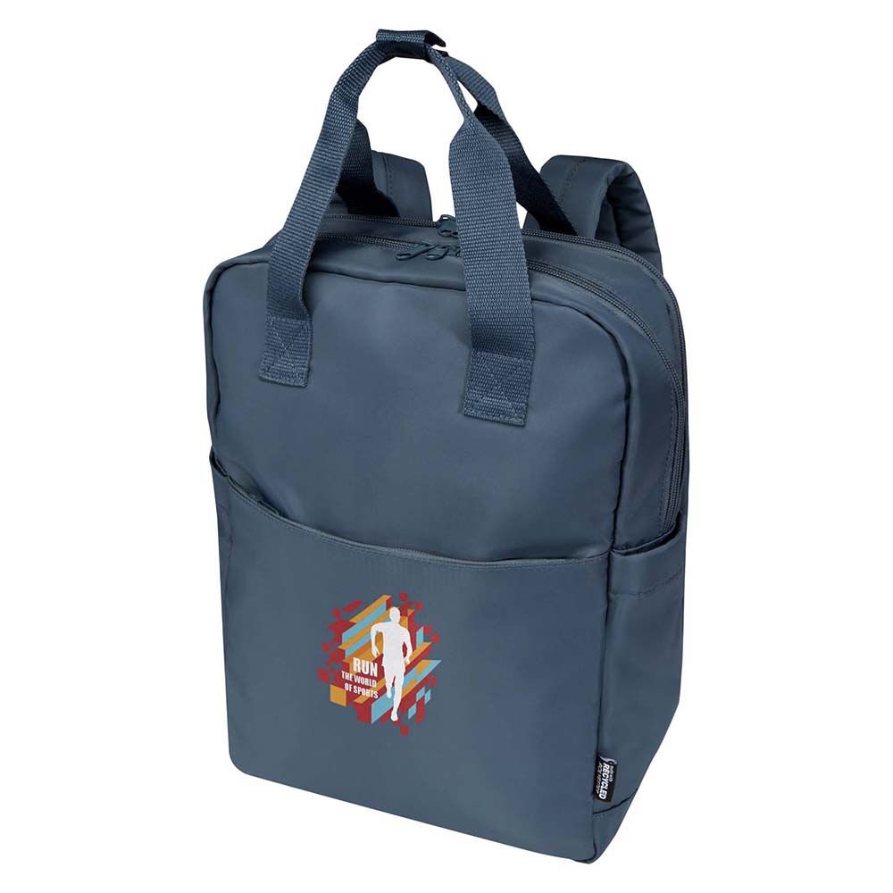 Recycelter Reiserucksack – 14”-Laptopfach | Trolleyband | 9L | Zwei Griffe