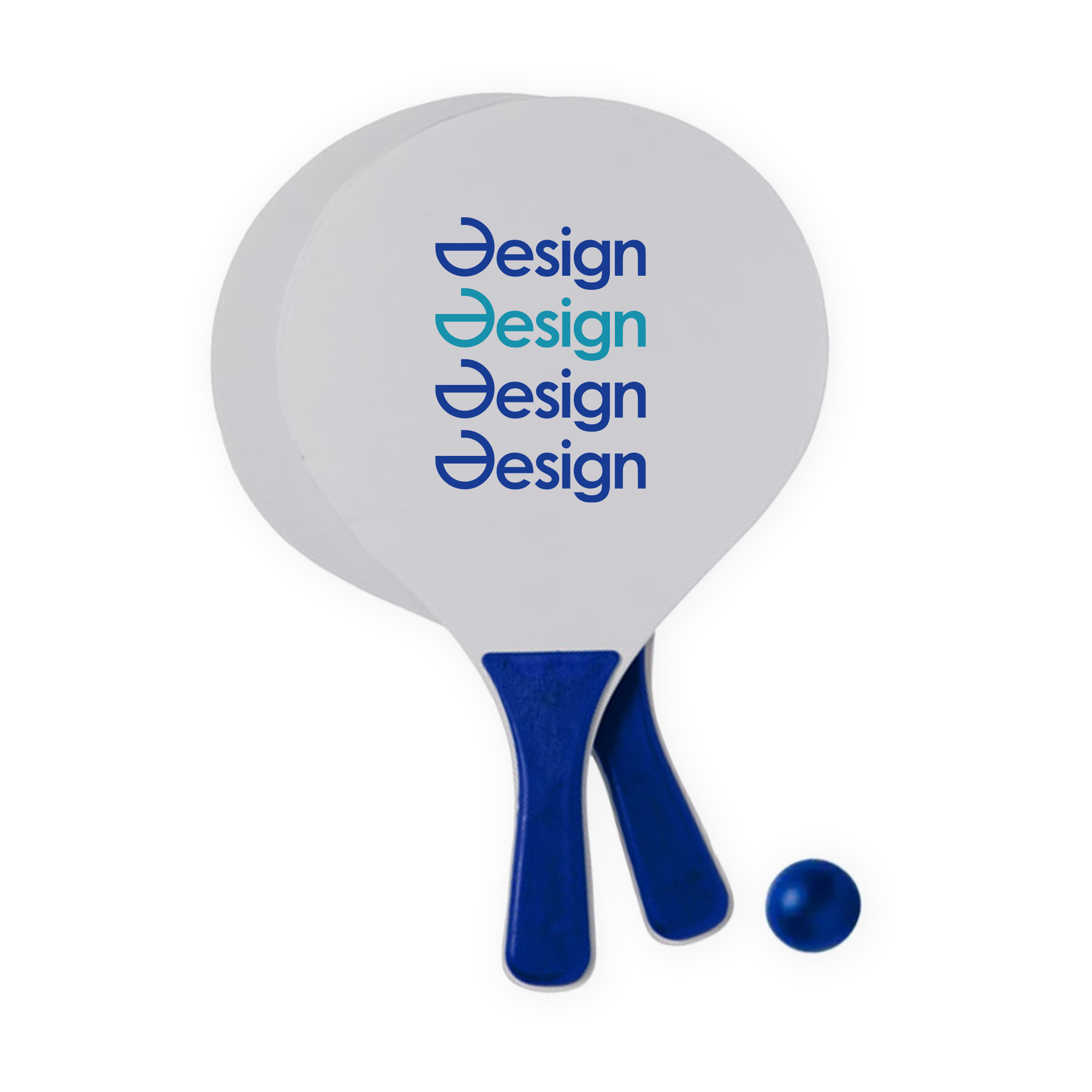 Beachball Spiel Bravo | Holz & Kunststoffgriff | Blau & Rot