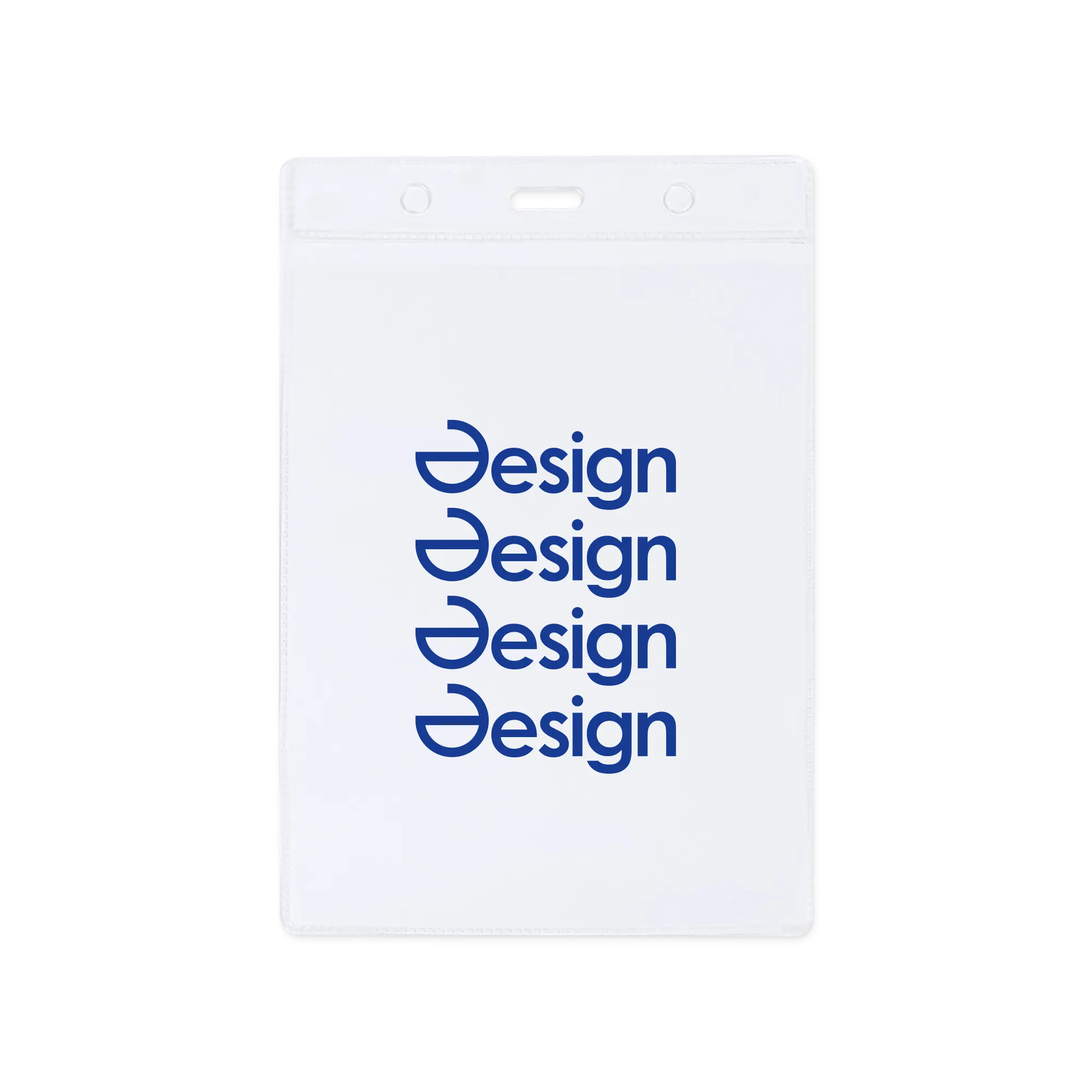 Ausweishalter aus PVC – Verstärkter Rand | Vertikalformat | Leicht | Für Lanyards