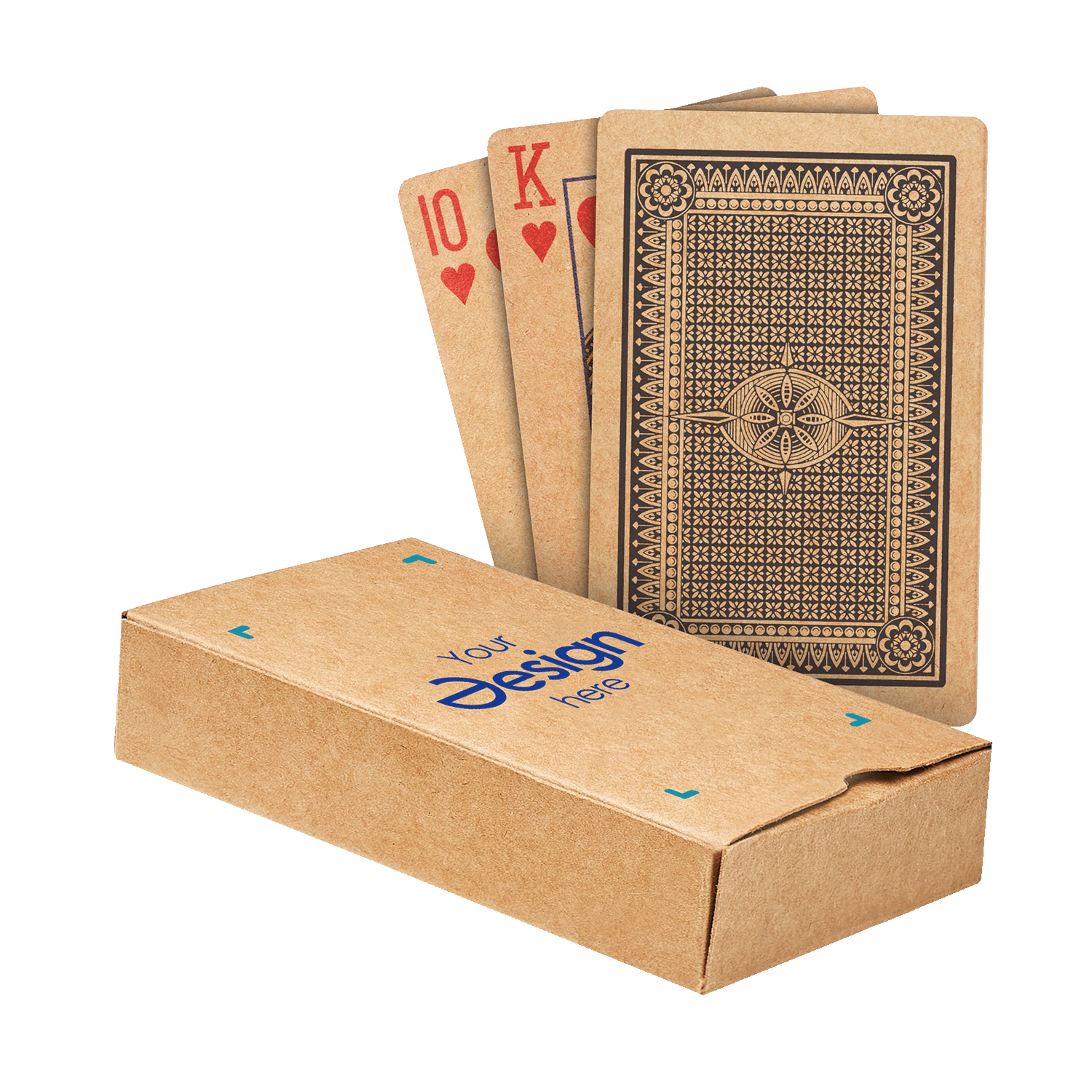 Spielkarten mit Recyclingschachtel – 54 Karten | Kartonverpackung | Klassisches Format | Umweltfreundlich