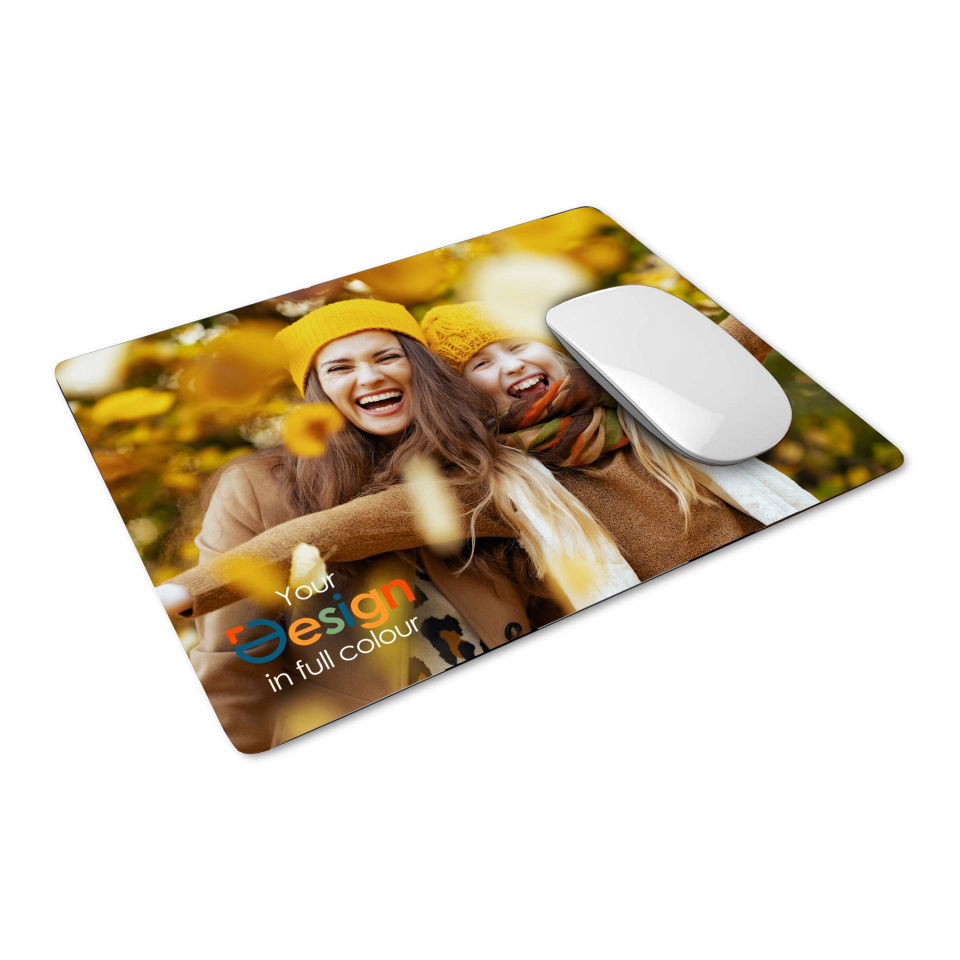 Mousepad Ben - Black | Hard Top | Vollfarbe | Schwarzer Rand