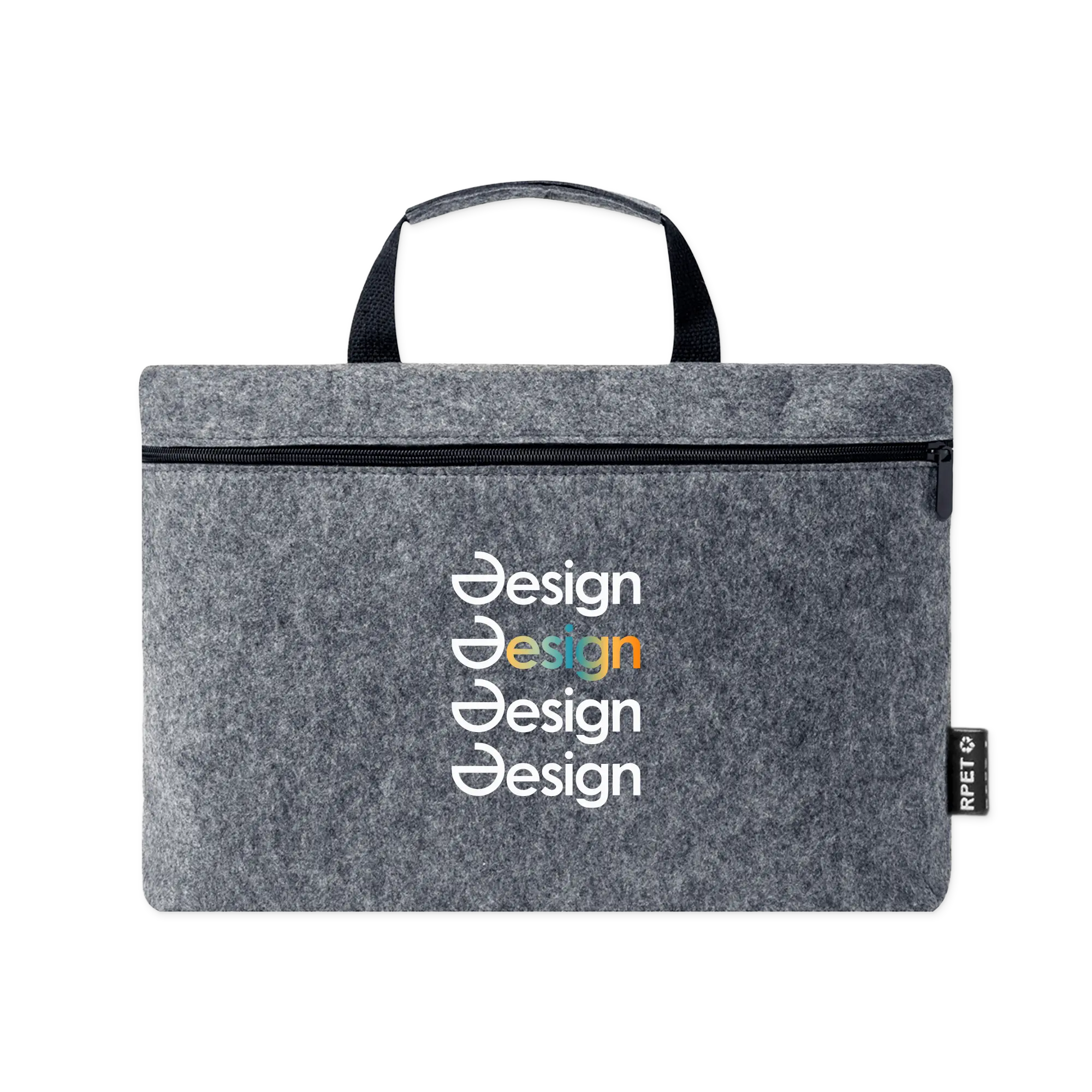 Dokumententasche aus recyceltem Filz – RPET | Reißverschluss | Leicht | Business-tauglich