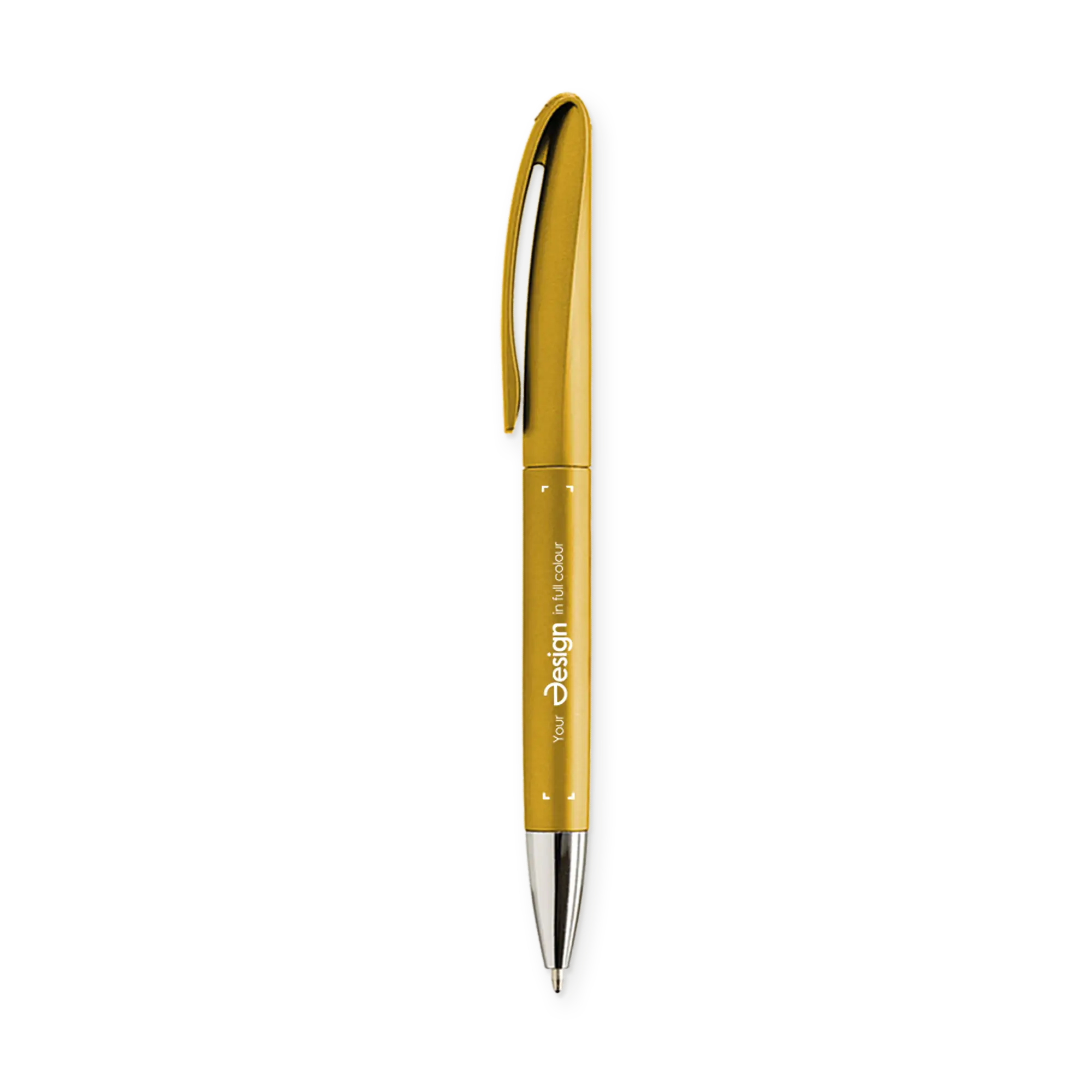 Kugelschreiber Ines Solid - Farbig | Metallic-Look | Vollfarbdruck