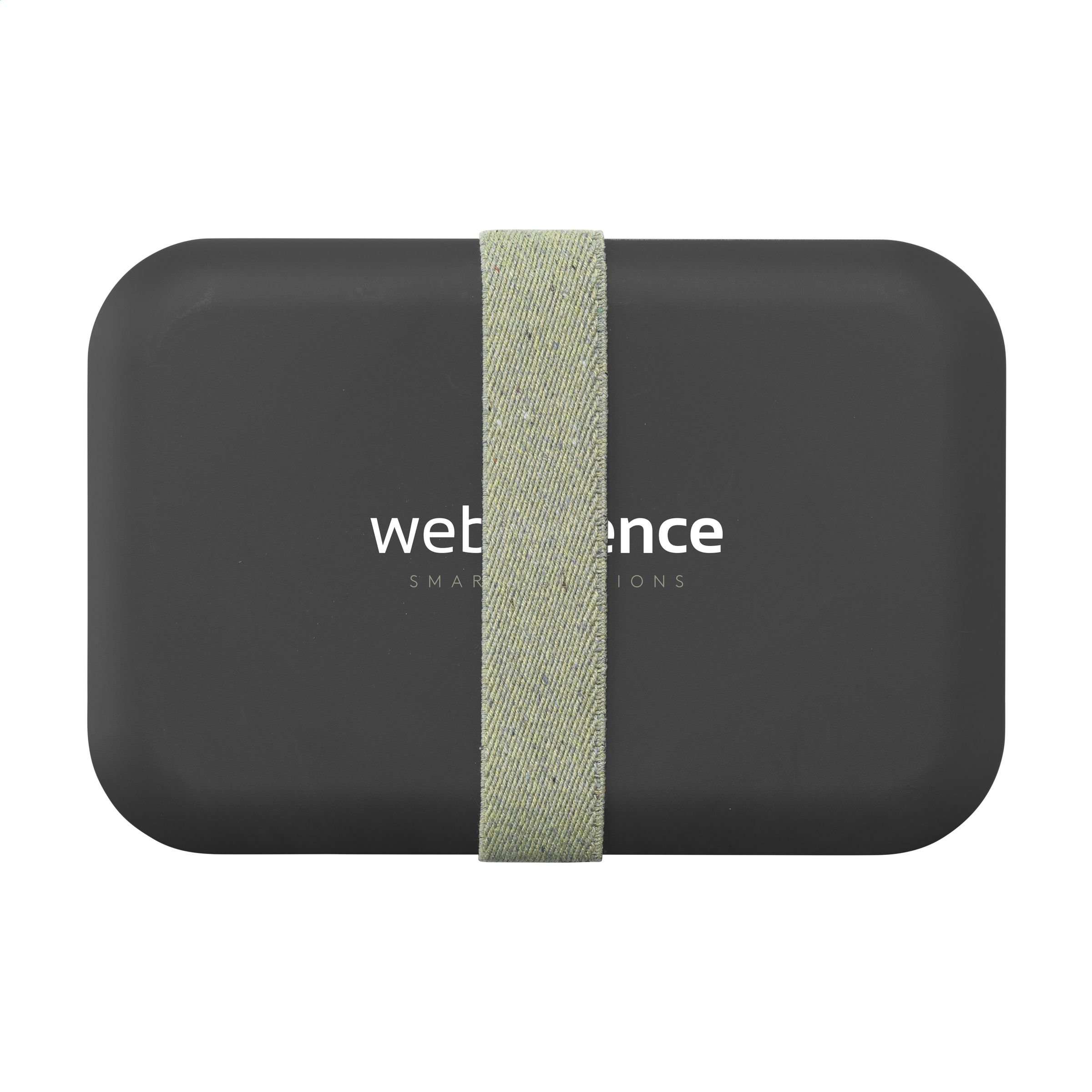 Lunchbox Robin - 21 x 14 cm | Recycelter Kunststoff | Grau | Gummiband