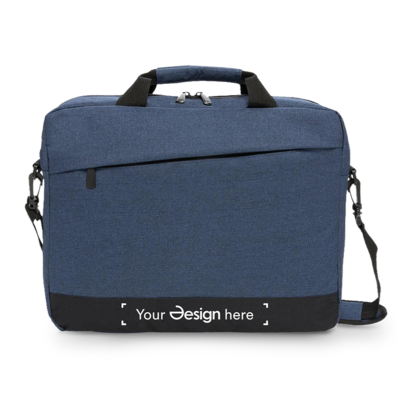 Laptoptasche - 15,6" | Schräge Reißverschluss | Polyester | Bis zu 4 Farben bedruckung