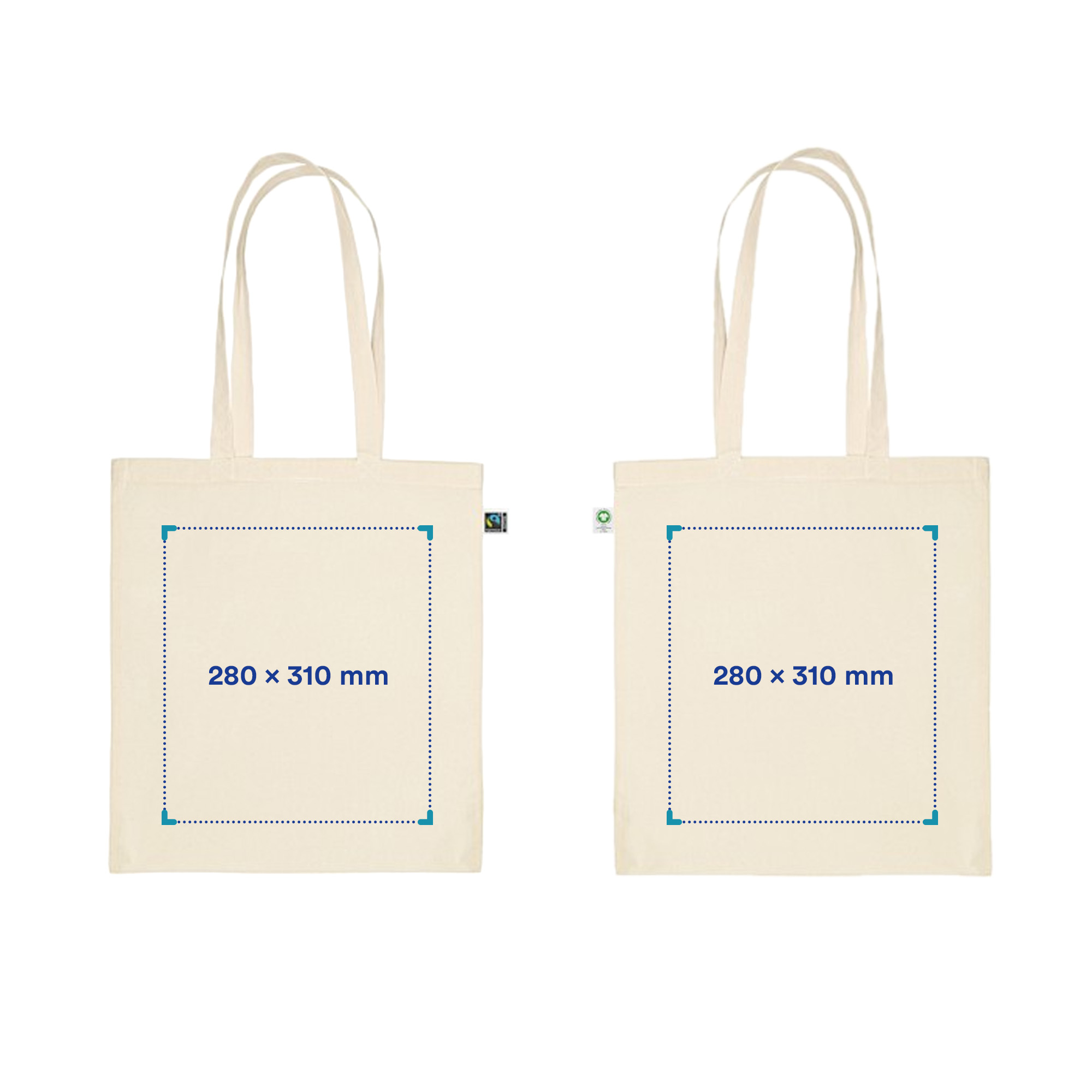 Baumwolltasche Fairtrade - Beige | 180 g/m² | Biologische Baumwolle