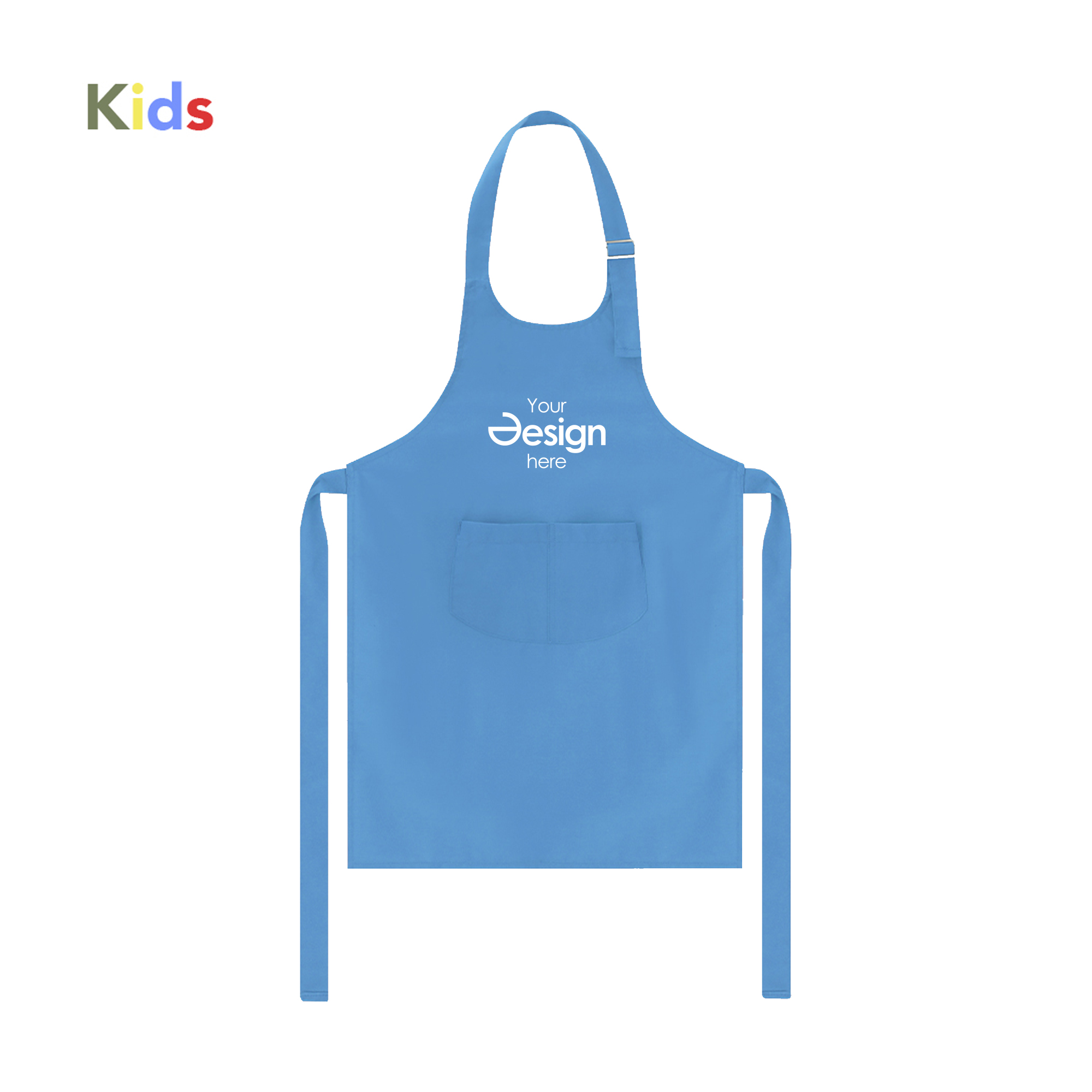 Kinderschürze Bron | Farbig | Baumwolle & Polyester | Fronttaschen