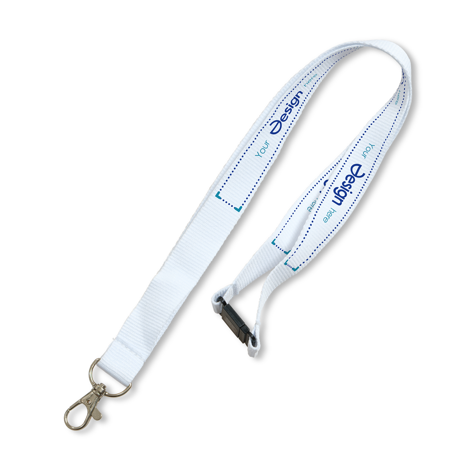 Schlüsselband Laron - 20mm | Farbig + Aufdruck | Karabiner