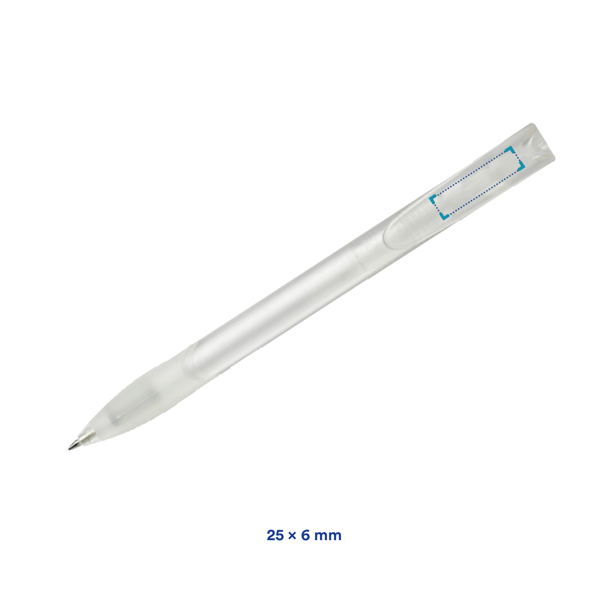 Kugelschreiber Apollo - Farbig | Frosted & Gummigriff | Transparent