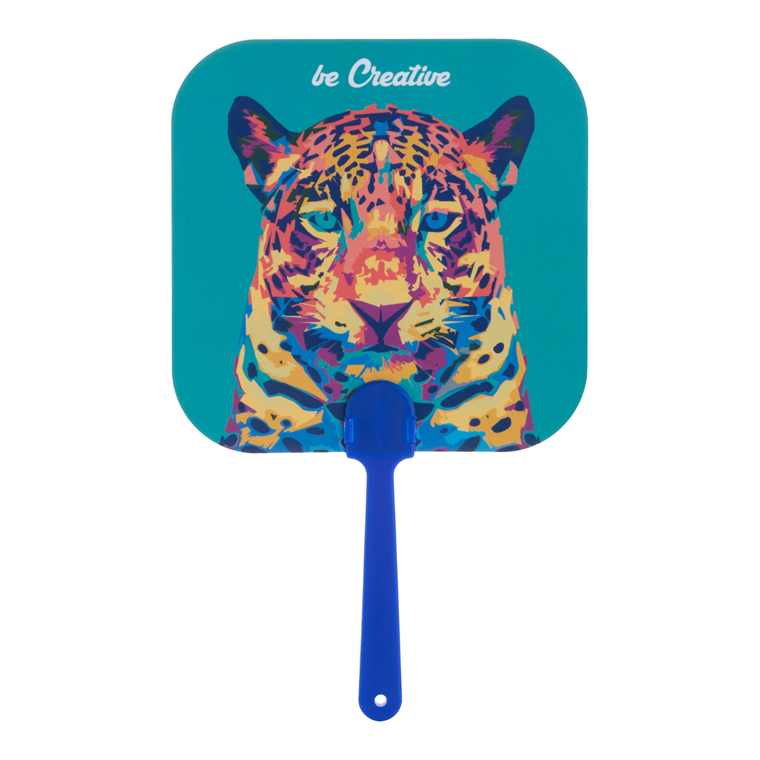 Fächer Ricardo - Kunststoffgriff | Farbig | Vollfarbe | Platz