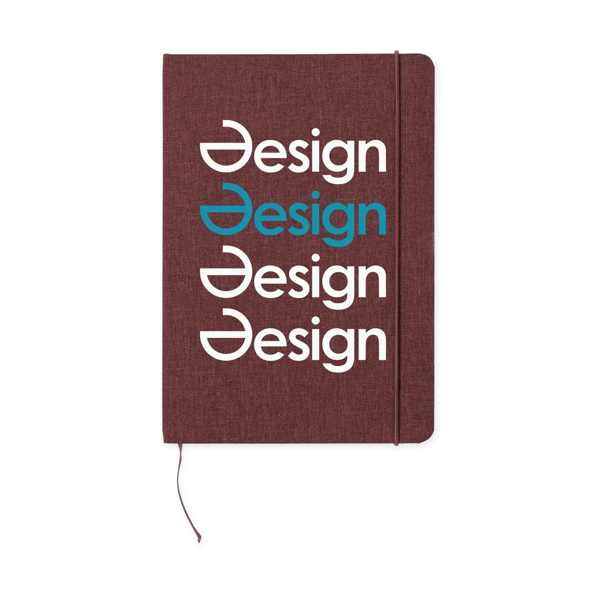 Notizbuch aus RPET – A5 | 80 Seiten | Gummiband | Recyceltes Hardcover