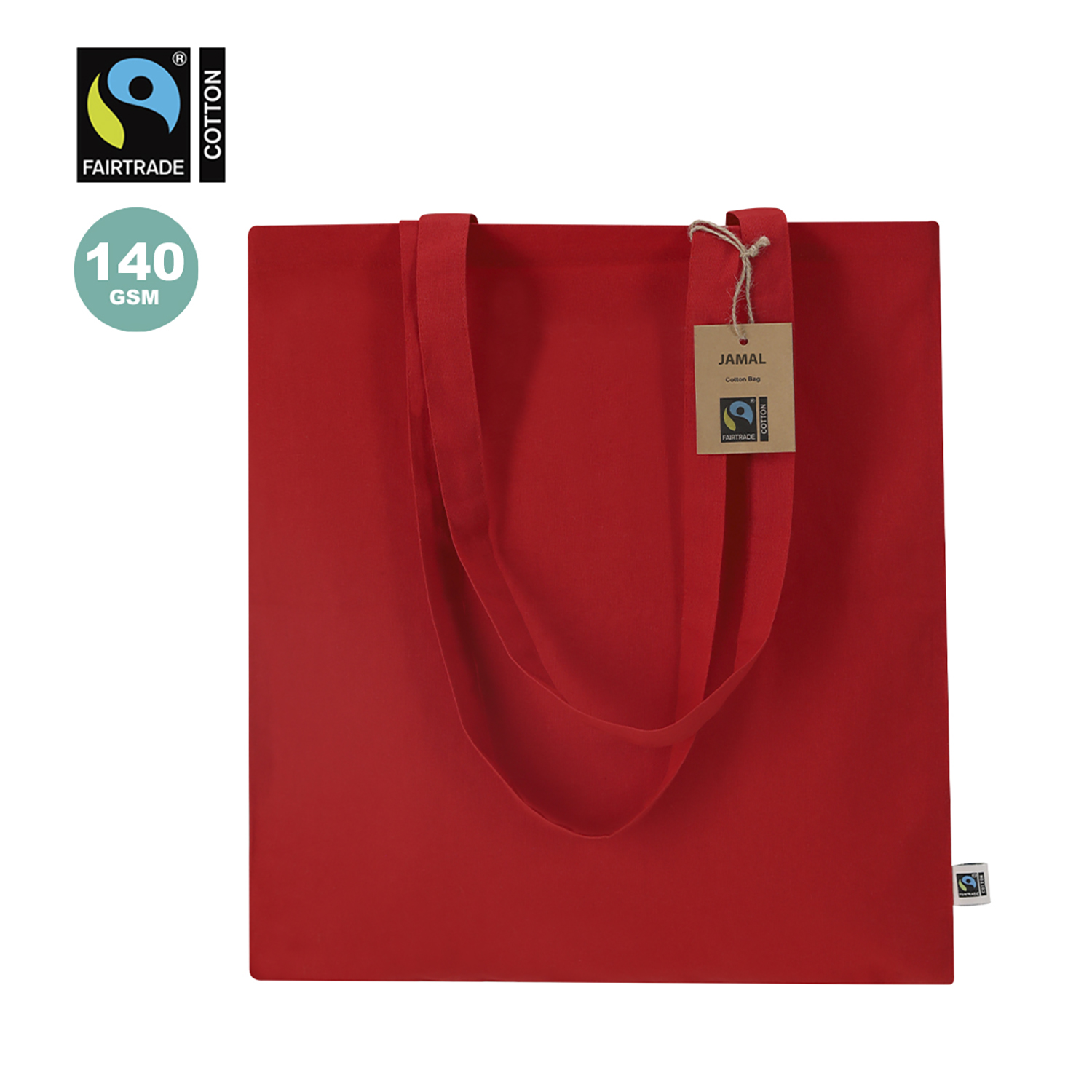 Fairtrade Baumwolltasche – 140 g/m² | Robust | Langlebig