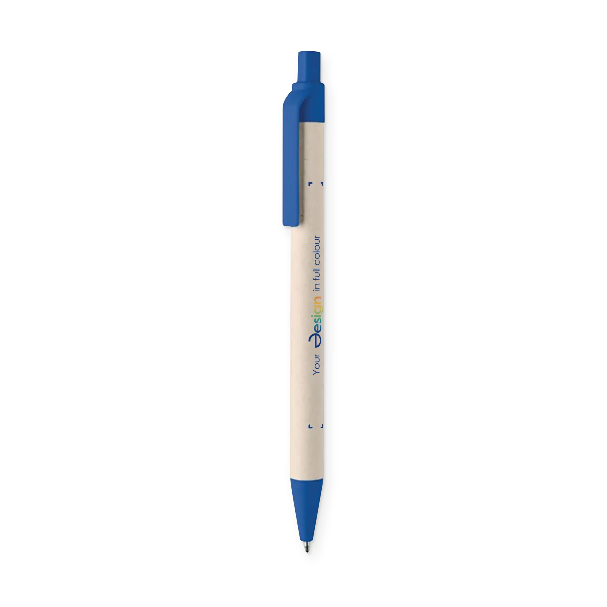 Kugelschreiber Mika - Weiß & Farbig | Recycelter Milchkarton | Druckmechanismus