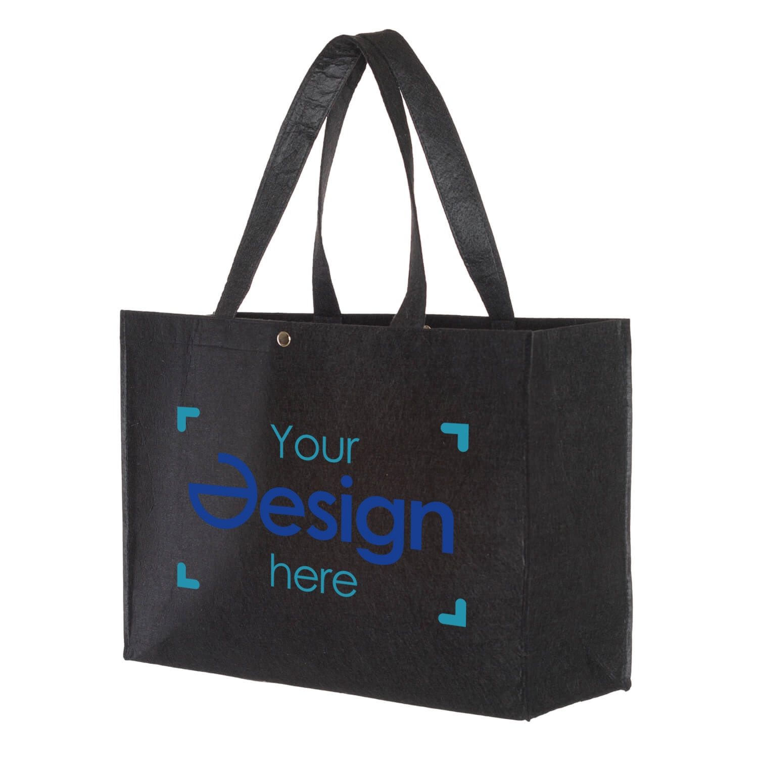 Filz Shopper Selina | Grau oder Schwarz | 45 x 33 x 14 cm | Lange Henkel