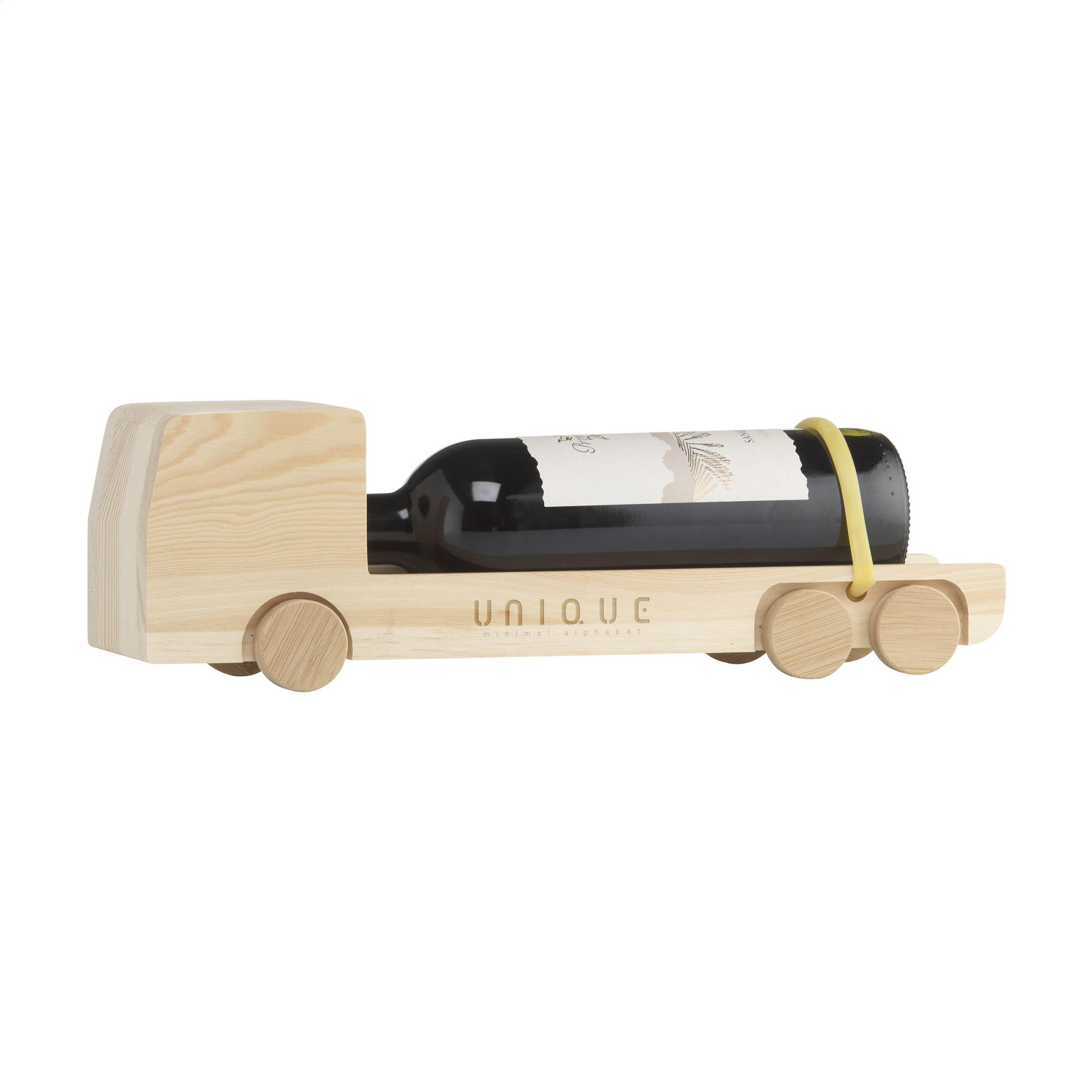 Spielzeug-Truck-Geschenkbox – FSC-Holz | Wiederverwendbar | Für 1 Flasche | Originelles Design
