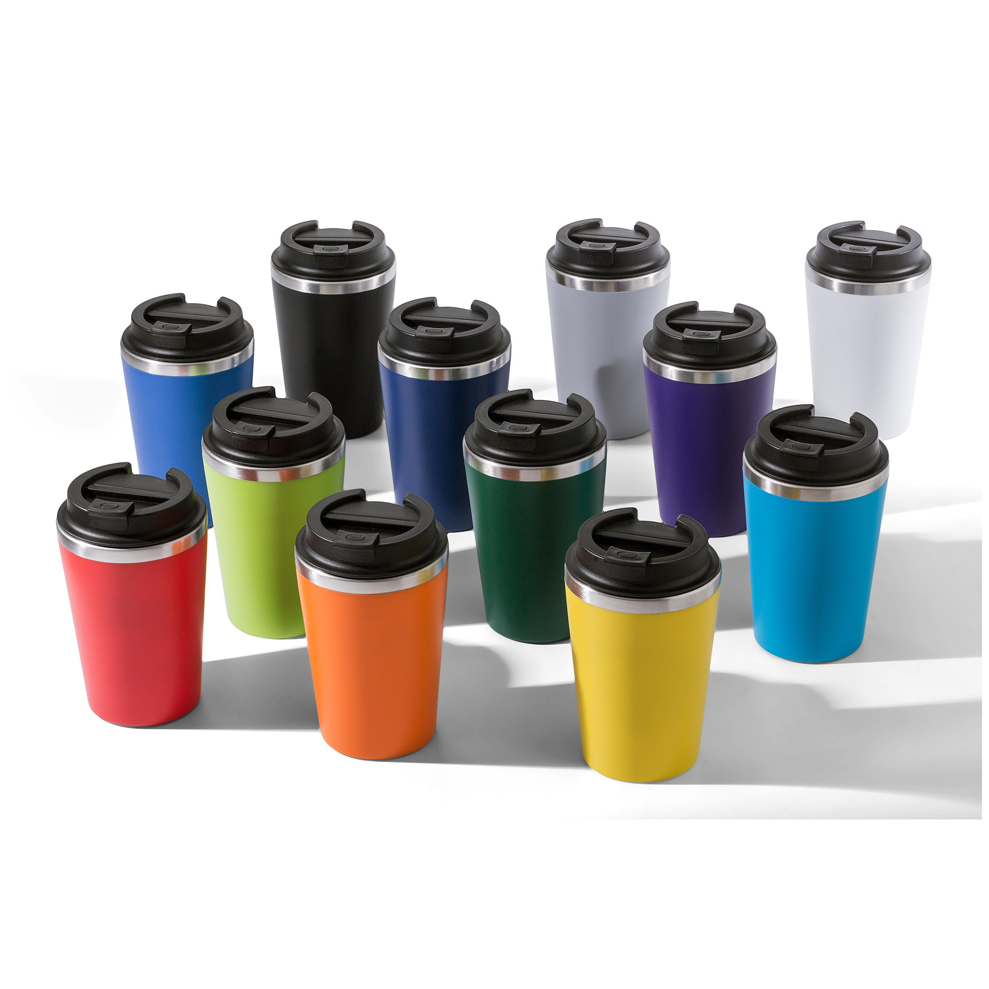 To go Becher Ariko - 350 ml | Edelstahl & PP | Farbig