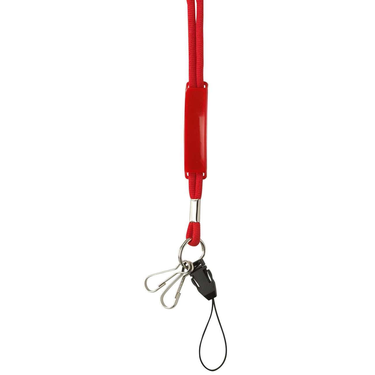Schlüsselband Rope - Rot | Farbig | 2 Karabiner | PVC Clip