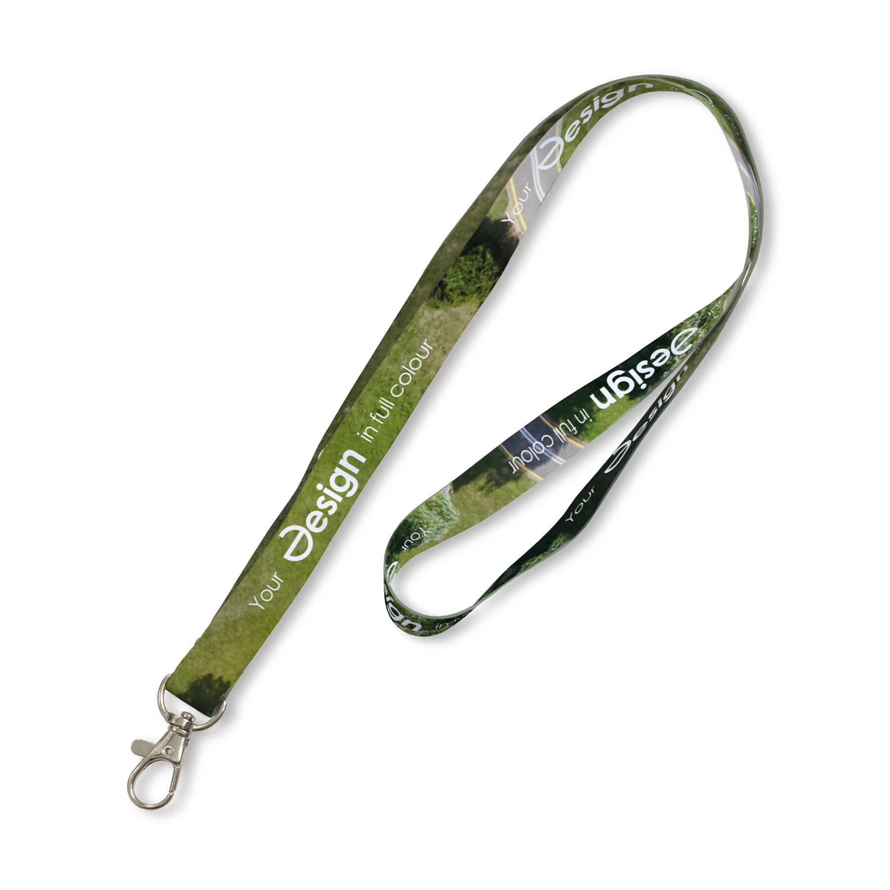 Schlüsselband RPET - 15mm | Vollfarbdruck allover | Karabiner