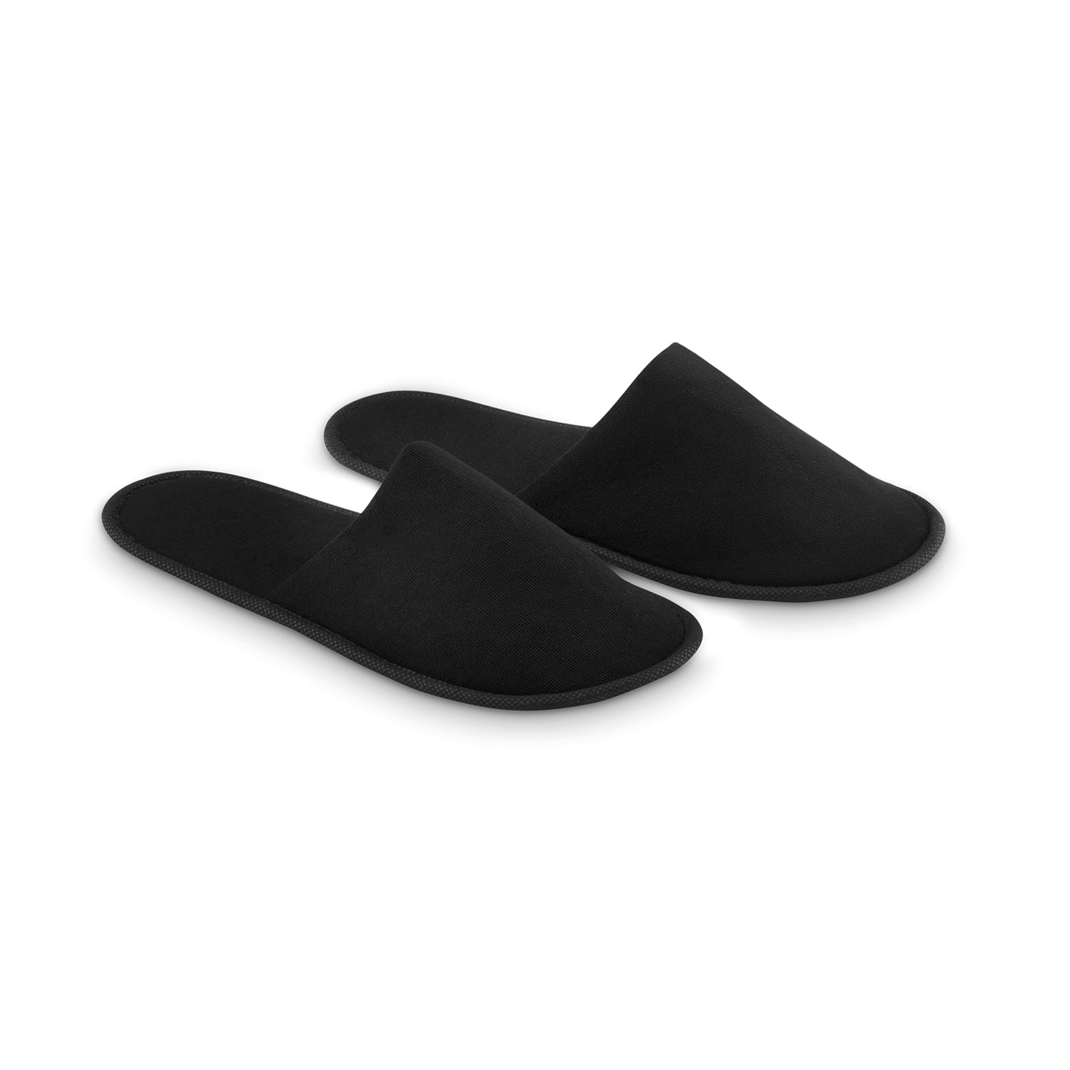 Hotelslipper | Polyester | Größe 43-44 | Weiß und Schwarz