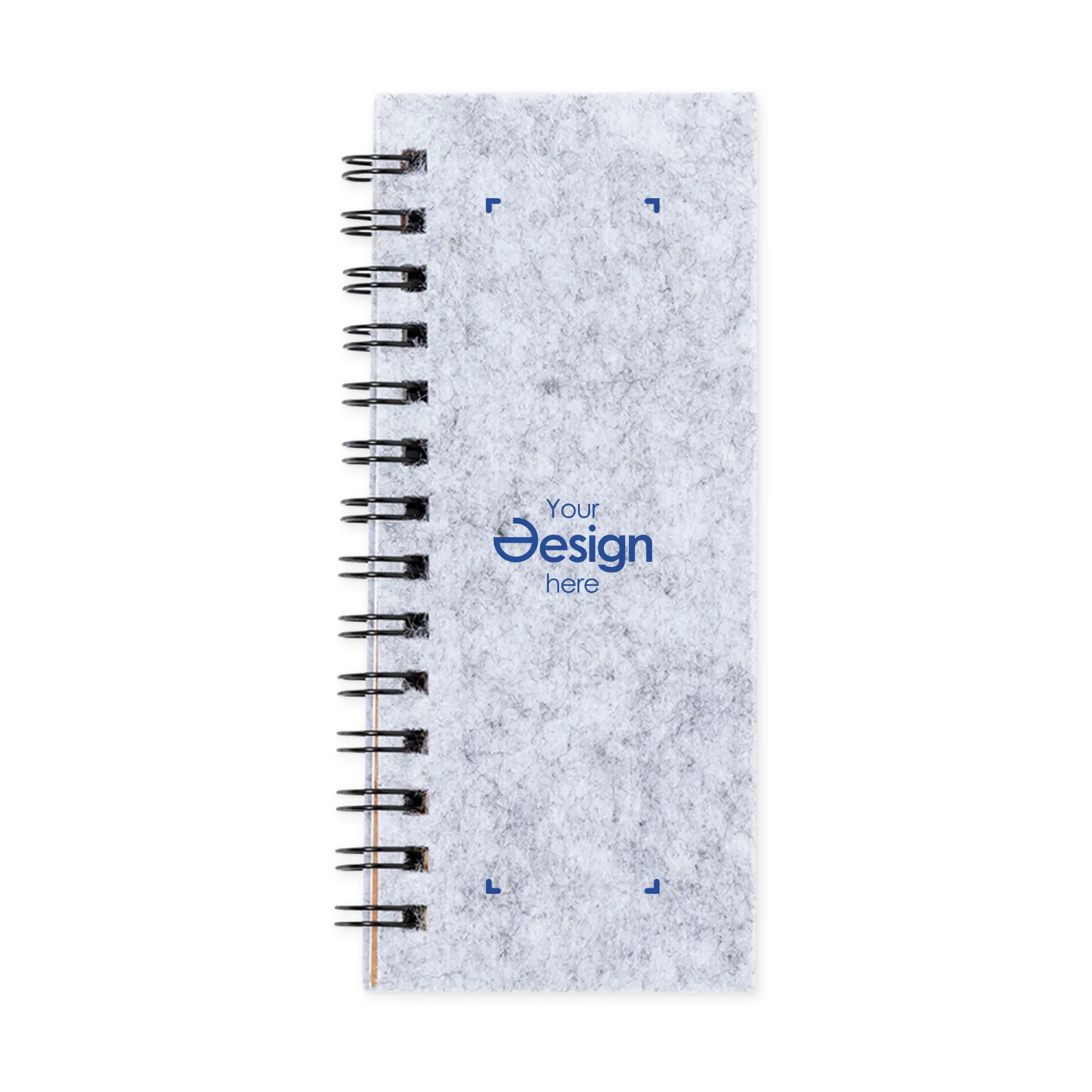 Notizblock aus RPET-Filz – 30 Seiten | 5 Haftnotizsets | Recycelt | Mit Gummiband