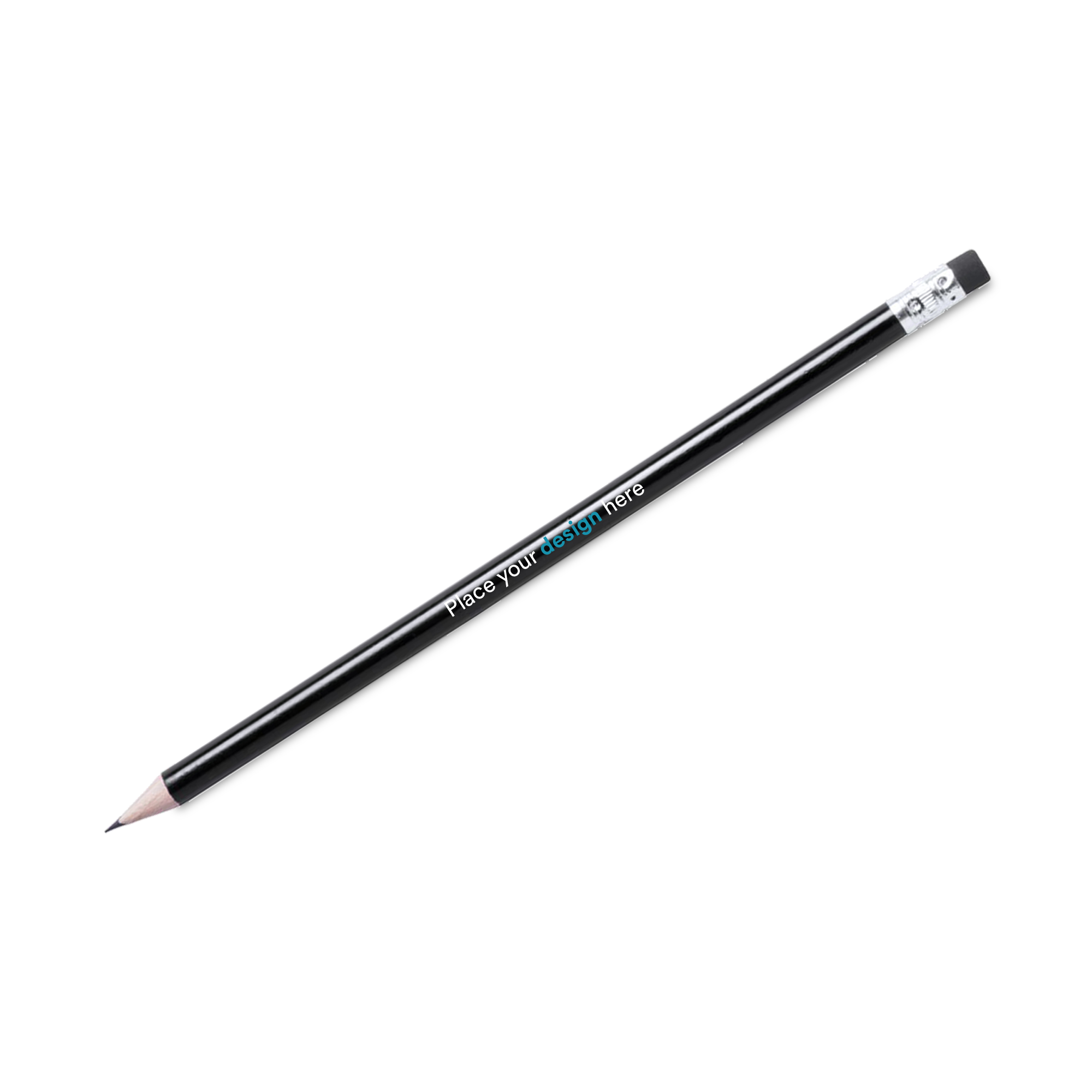 Bleistift mit Radiergummi - Farbig | Gespitzt | Langer Druckberei