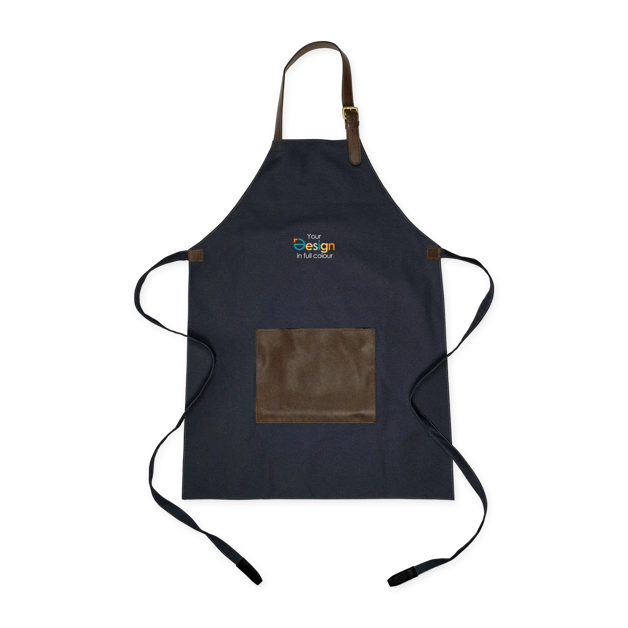 Canvas Schürze – 450 g/m² | rPET PU Front­tasche | Verstellbarer Nackenriemen