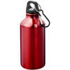 Trinkflasche Max - 400 ml | Aluminium | Karabiner | Vollfarbe | 92100002 rot