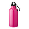 Trinkflasche Max - 400 ml | Aluminium | Karabiner | Vollfarbe | 92100002 fluor rosa