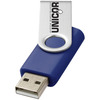 USB-Stick Rotate - Schnell | Silber Kappe + Farbiger Stick  | 2 GB | Gravur & Druck