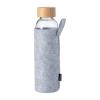 Glasflasche Felani - 500ml | RPET-Beutel & Bambusdeckel | 1farbiger Aufdruck