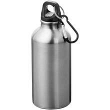 Trinkflasche Max - 400 ml | Aluminium | Karabiner | Vollfarbe | 92100002 Silber