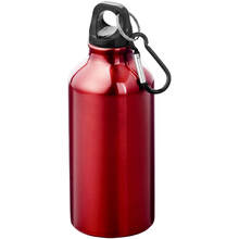 Trinkflasche Max - 400 ml | Aluminium | Karabiner | Vollfarbe | 92100002 Rot
