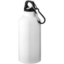Trinkflasche Max - 400 ml | Aluminium | Karabiner | Vollfarbe | 92100002 Weiß