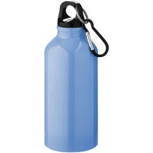 Trinkflasche Max - 400 ml | Aluminium | Karabiner | Vollfarbe | 92100002 Hellblau