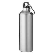 Trinkflasche Mia - 770 ml | Aluminium | Karabiner | Großer Druckbereich | 92100297 Silber