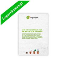 Samenpapier Fleur - A6 | Premium Qualität | 200 g/m² | Vollfarbe 