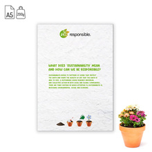 Samenpapier Fleur - A5 | Premium Qualität | 200 g/m² | Vollfarbe 