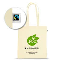 Baumwolltasche Fairtrade - beige | 150 g/m² | Biologische Baumwolle 