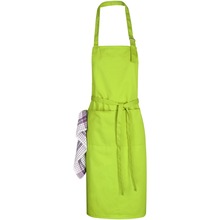 Küchenschürze | 240 gr/m2 | Verstellbar | Mit Fronttasche | max022 Lime