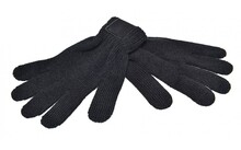 Handschuhe Halvar | Gestrickt - Acryl | Aufdruck Label | 201867 Schwarz