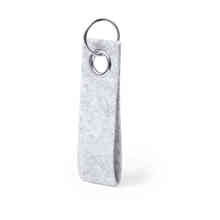 Eleganter Schlüsselanhänger | mit RPET-Filzband | 151899 Silber