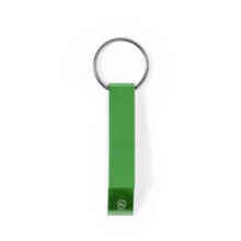 Flaschenöffner mit Schlüsselring - Eco | Recyceltes Aluminium |  Gravur & Druck | 151908 Grün