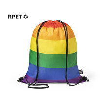 Turnbeutel Regenbogen - recycelt | 210T RPET | 1-farbiger Aufdruck | 151921 rainbow