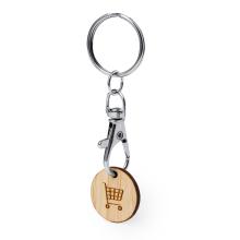 Schlüsselanhänger Bambu | Einkaufswagenchip | Bambus  | 1521002 Holz