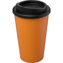 Coffee to go Becher Aurelio | 350ml | Isoliert | Recycelter Kunststoff  | 92210691 orange-schwarz