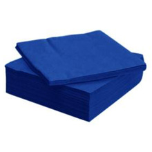 Lunchserviette Ela - Farbig | 33 x 33 cm | 3-lagig | 1/4 Falz | Vollfarbe - ganzflächig | 413333c Blau