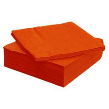 Lunchserviette Ela - Farbig | 33 x 33 cm | 3-lagig | 1/4 Falz | Vollfarbe - ganzflächig | 413333c Orange